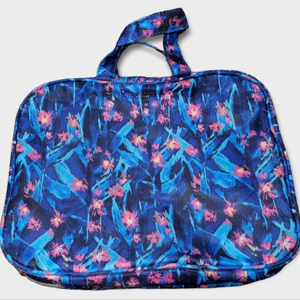 Taylor Brooke Tropical Blue Makeup Bag